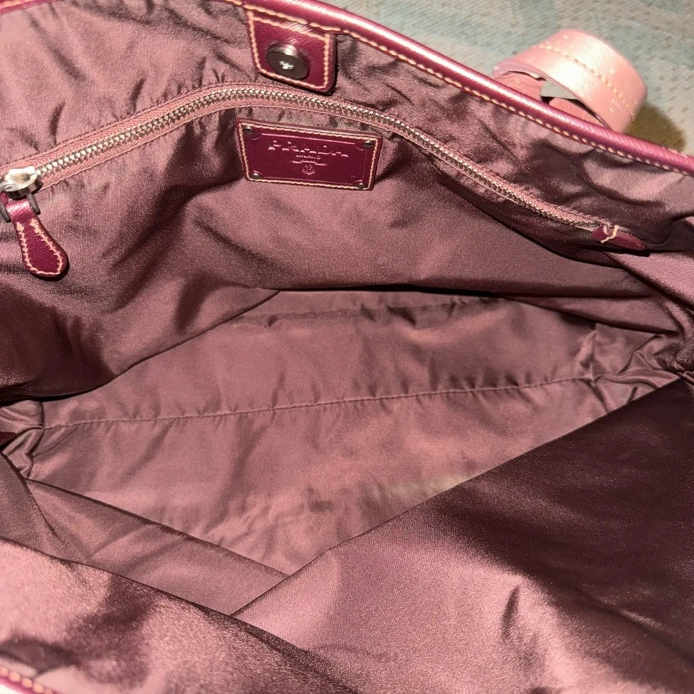 Prada Tessuto Saffiano Lux Sora Tote Bag